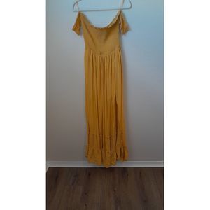 Fashion Nova Maxi Dress Large Yellow